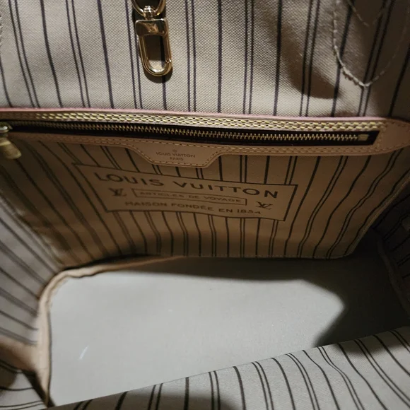 Louis Vuitton Brown Monogram Neverfull Tote Bag - Picture 5 of 8